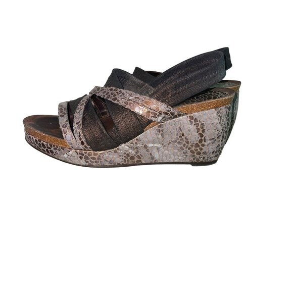 Donald J Pliner Womens Sandals Brown Size 9 Becky Wedge Espresso Strappy - Picture 8 of 9